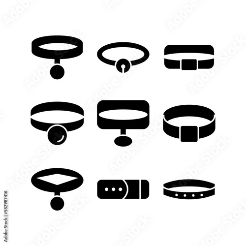 dog collar icon or logo isolated sign symbol vector illustration - high quality black style vector icons
