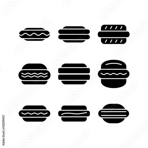 hot dogs icon or logo isolated sign symbol vector illustration - high quality black style vector icons
