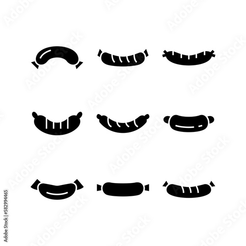 sausage icon or logo isolated sign symbol vector illustration - high quality black style vector icons
