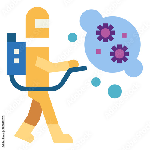 disinfectant flat icon style