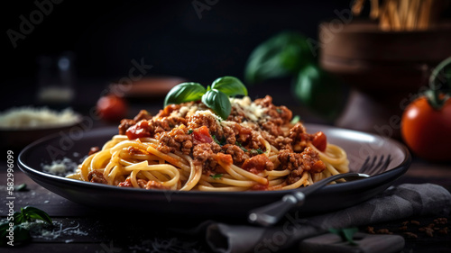 Photos Deliciously Spiced Bolognese Pasta with Perfectly Cooked Al Dente Noodles