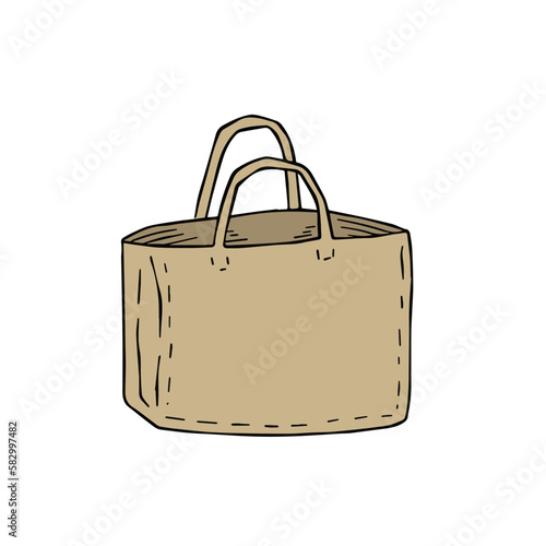 Canvas Tote bag. Cloth eco shopper.