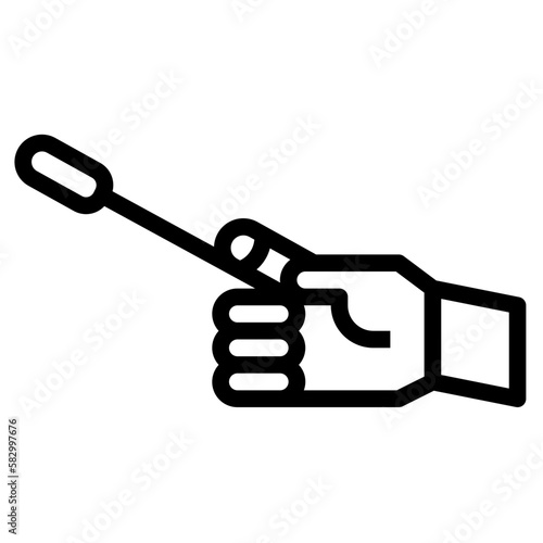 pcr test line icon style