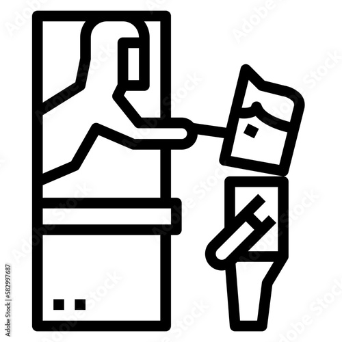 pcr test line icon style