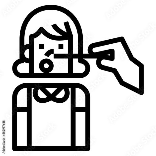 pcr test line icon style
