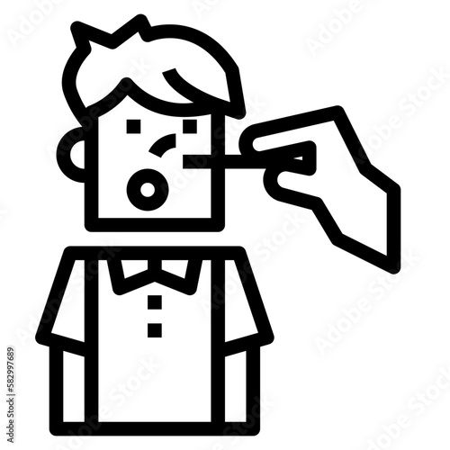 pcr test line icon style
