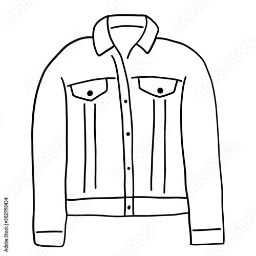 denim jacket hand drawn