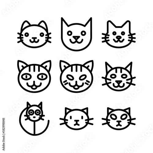 Fototapeta Naklejka Na Ścianę i Meble -  cat icon or logo isolated sign symbol vector illustration - high quality black style vector icons
