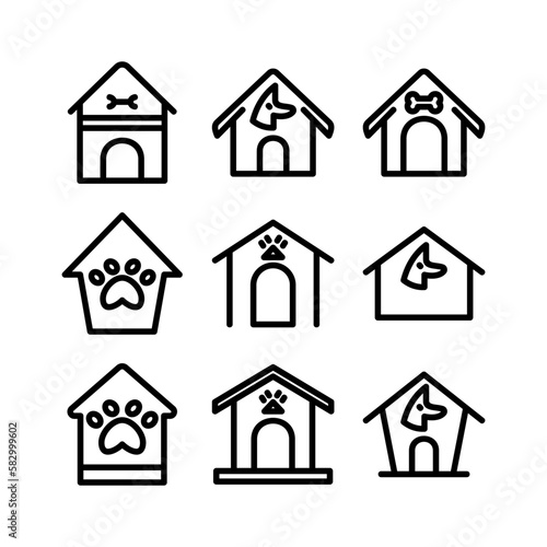 dog house icon or logo isolated sign symbol vector illustration - high quality black style vector icons 