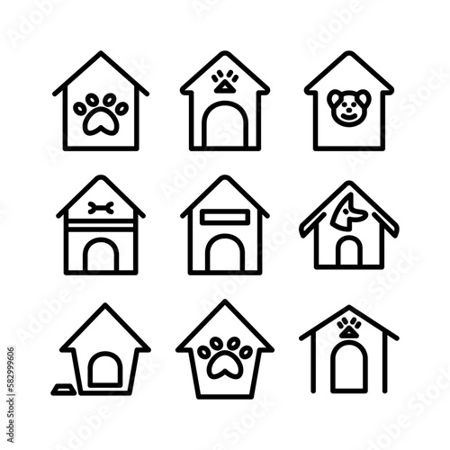dog house icon or logo isolated sign symbol vector illustration - high quality black style vector icons

