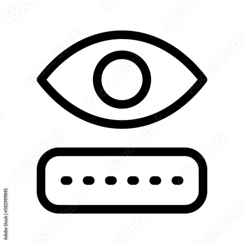Show Password Icon Vector Symbol Design Illustration