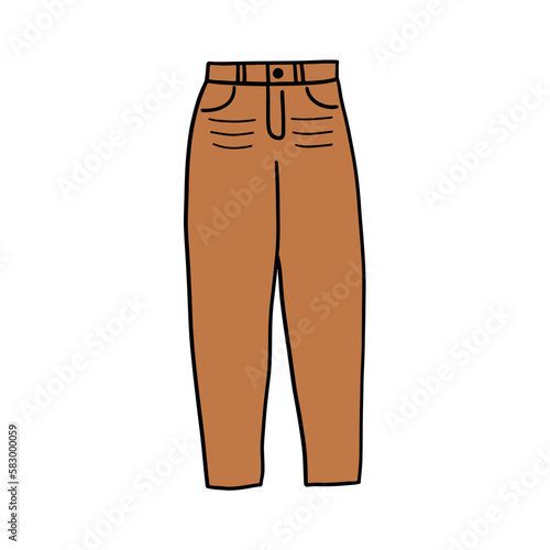 jean pants hand drawn