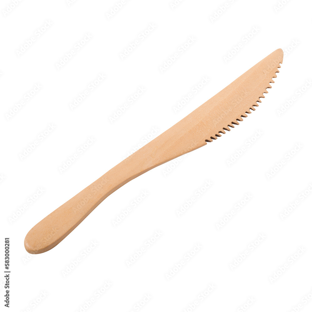 Set of wooden cutlery isolated on a transparent background. Set of wooden cutlery isolated on a transparent background.