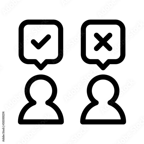 Voting Icon Vector Symbol Design Illustration