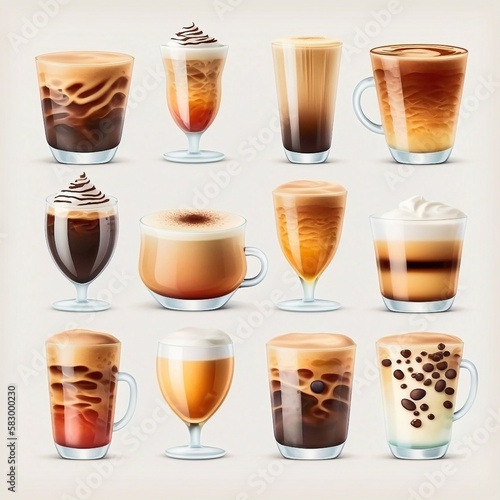 Set verschiedener Kaffegefäße, made by Ai, Ai-Art