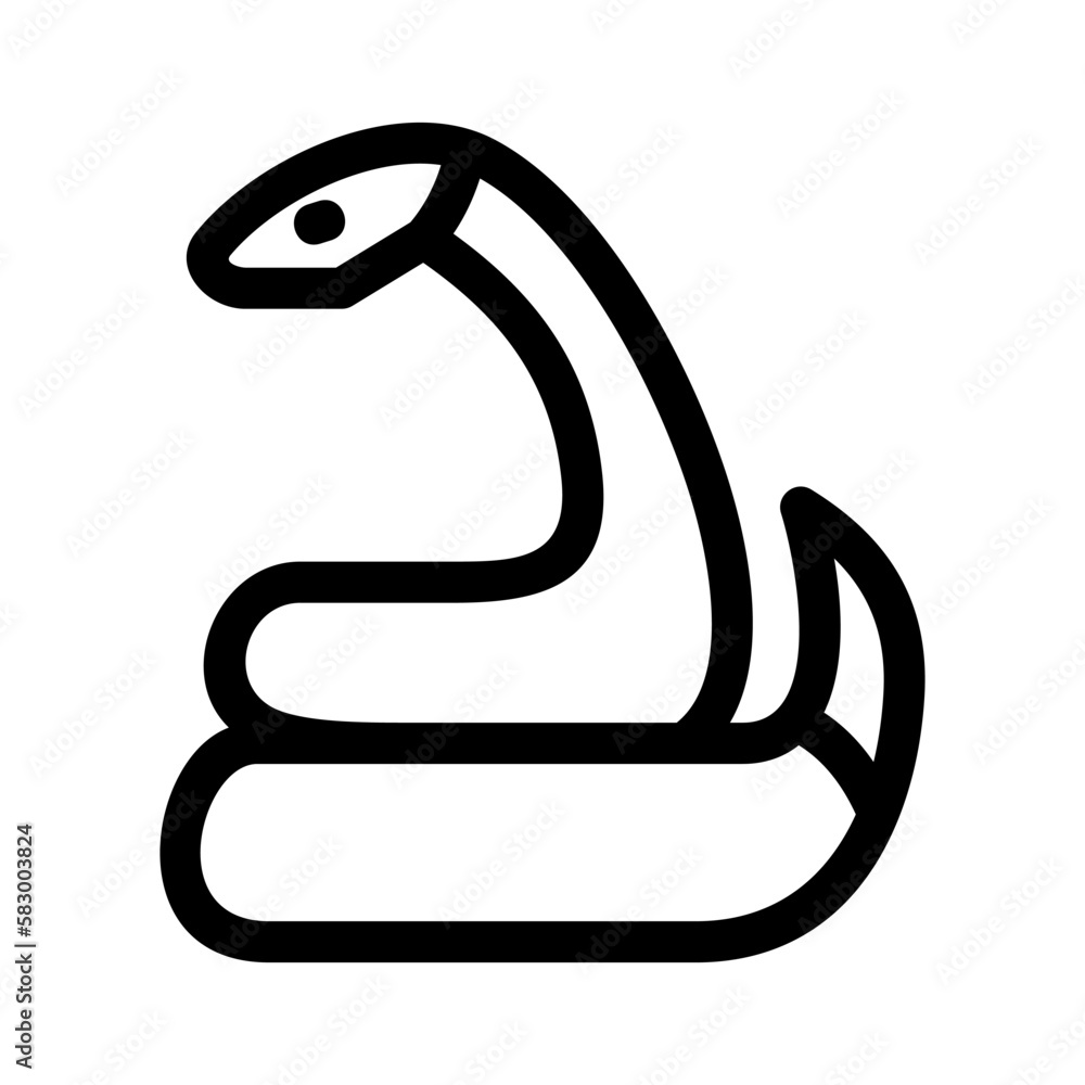 Naklejka premium snake icon or logo isolated sign symbol vector illustration - high quality black style vector icons 