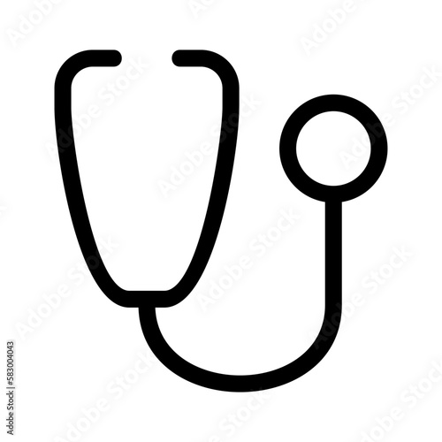 stethoscope icon or logo isolated sign symbol vector illustration - high quality black style vector icons
