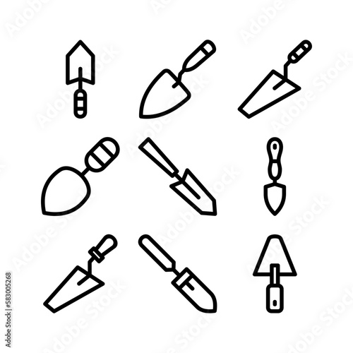 trowel icon or logo isolated sign symbol vector illustration - high quality black style vector icons
