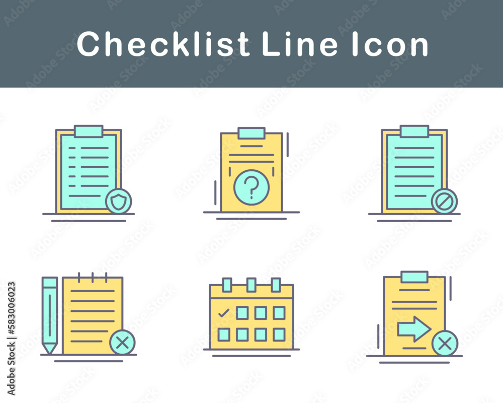 Checklist Vector Icon Set Checklist Vector Icon Set
