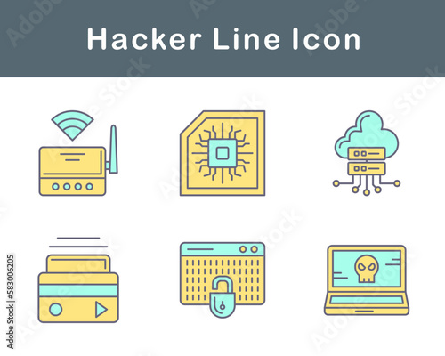 Hacker Vector Icon Set