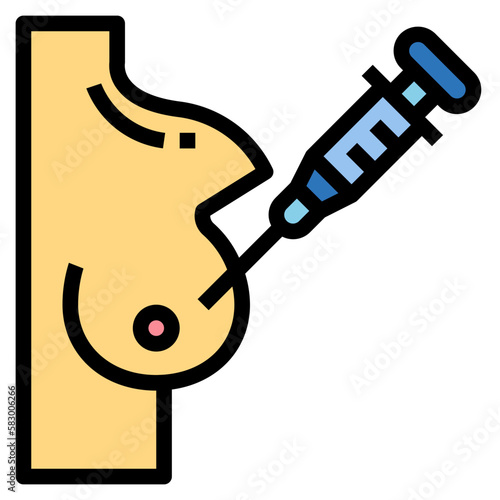 injection filled outline icon style