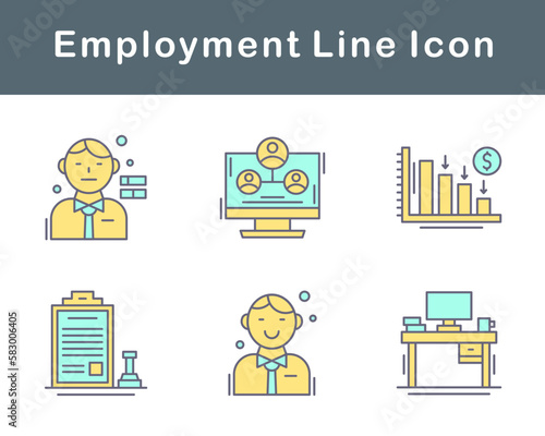 Employment Vector Icon Set