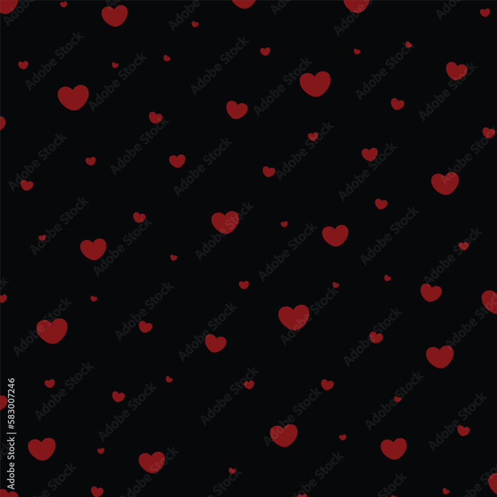 Red and Black Small heart Pattern Paper. Seamless vector pattern Red and Black Small heart Pattern Paper. Seamless vector pattern