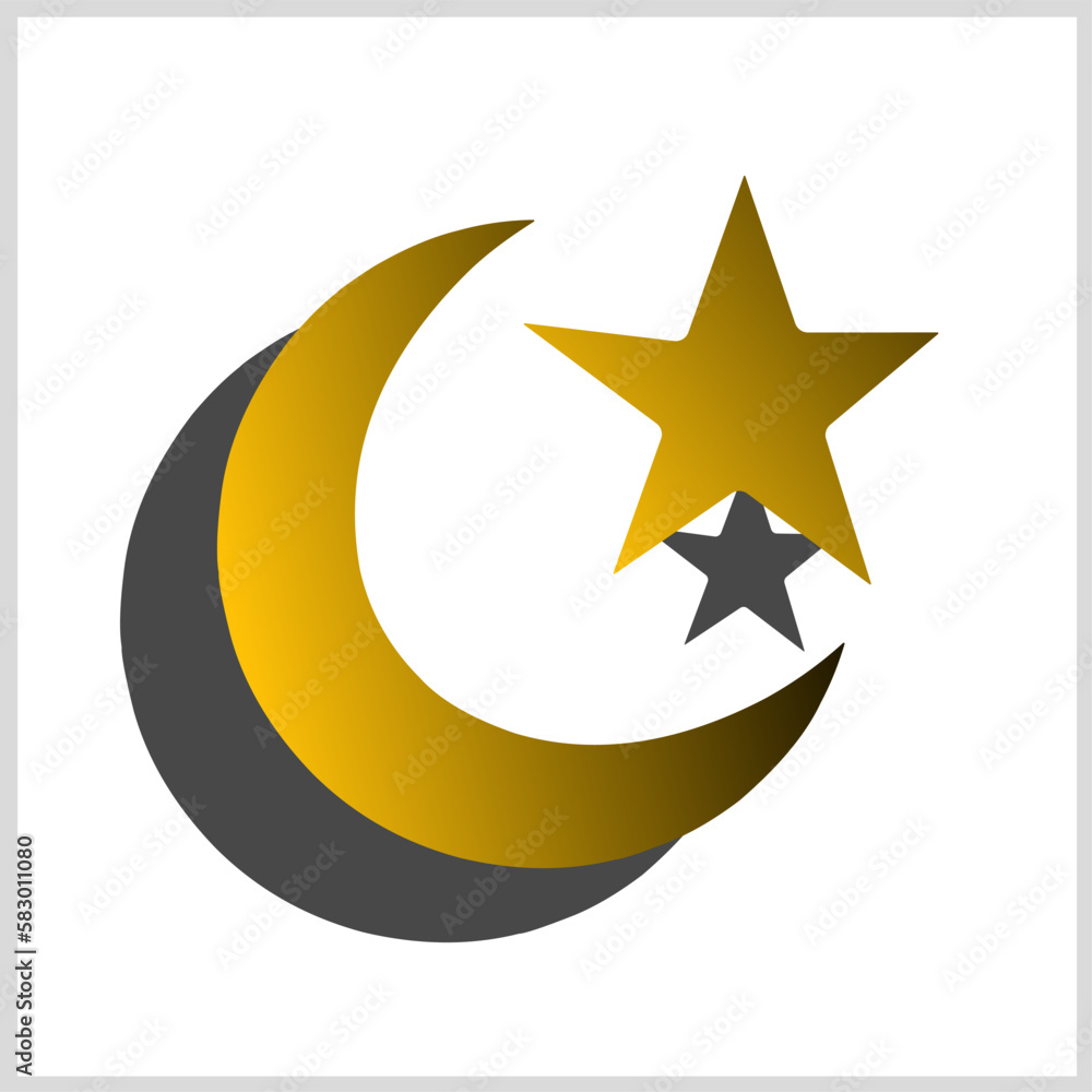 Star moon icon, Holy Ramadhan, Vector Illustration for Icon, Symbol, Logo etc Star moon icon, Holy Ramadhan, Vector Illustration for Icon, Symbol, Logo etc
