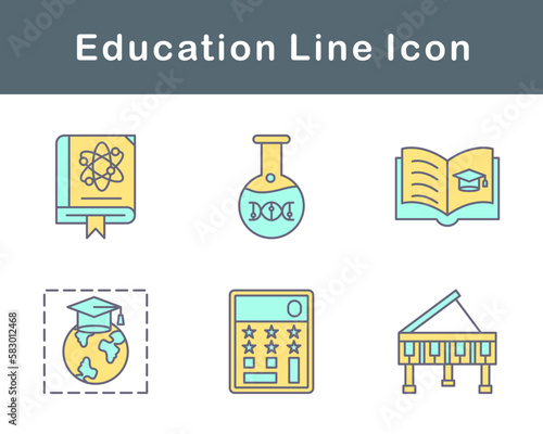 Education Vector Icon Set photo