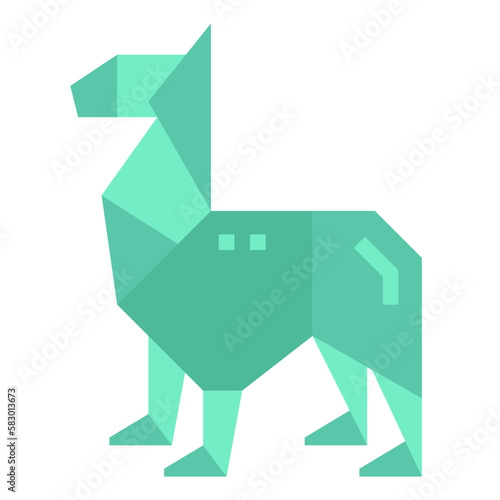 Alpacas flat icon style