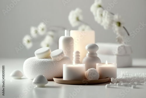 spa composition background. Relax still life, spa wellness concept