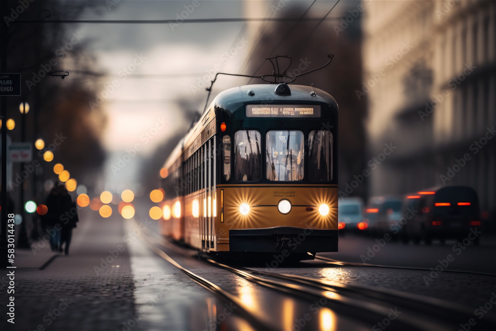 tram in the city