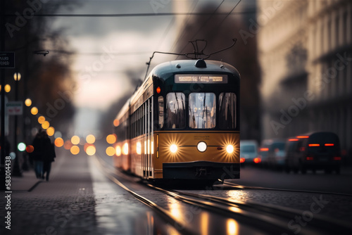 tram in the city