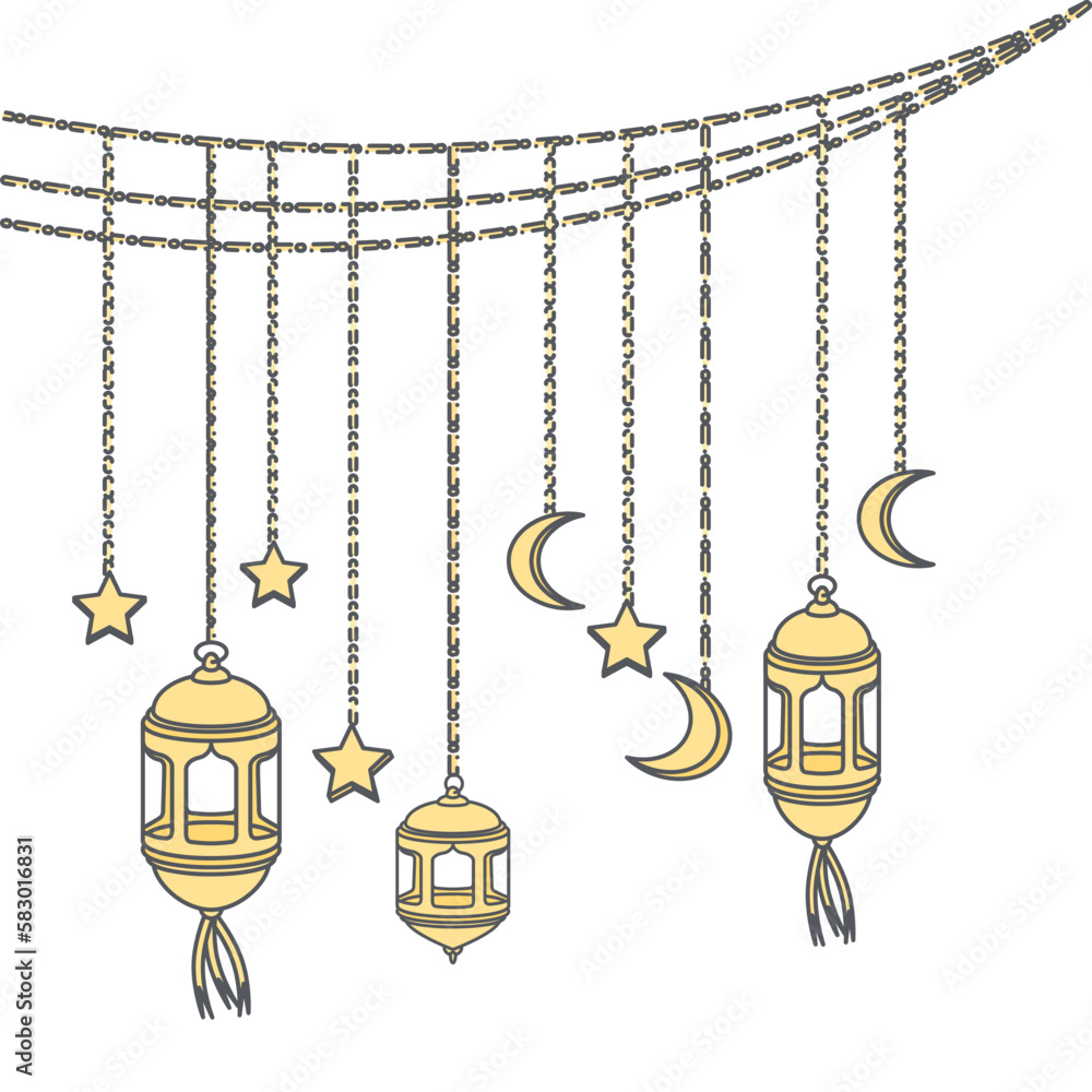 Ramadan Lantern Light Chain Decoration Curtain Lamp Ramadan Lantern Light Chain Decoration Curtain Lamp