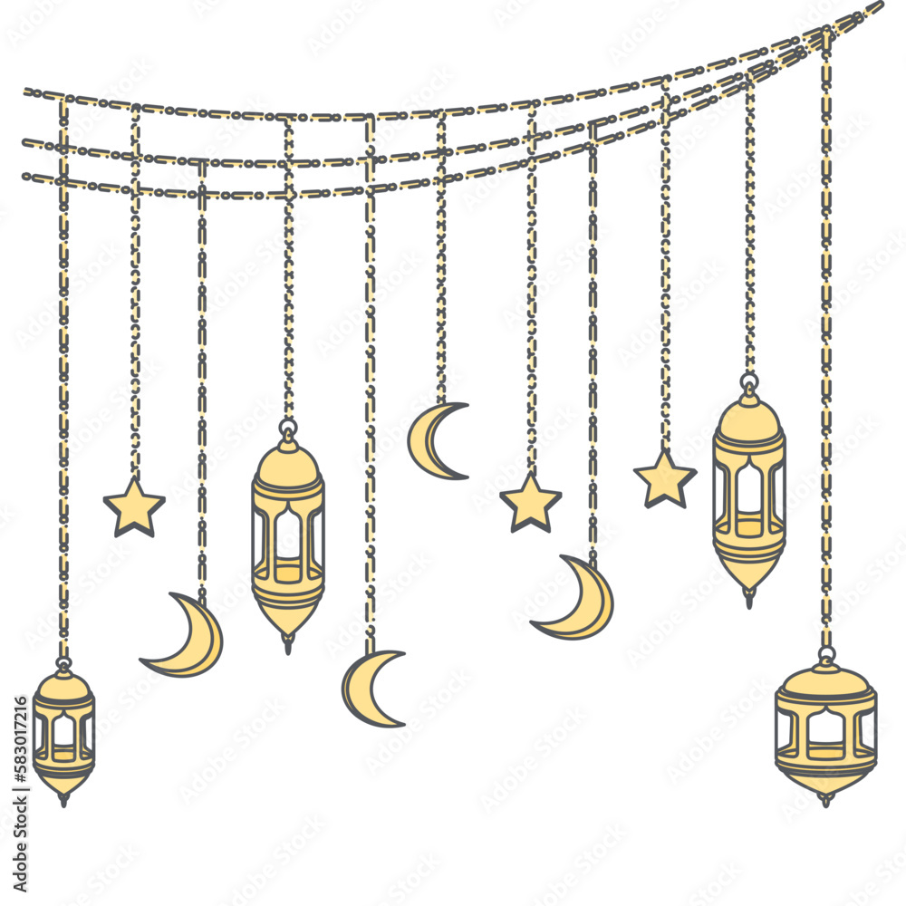 Ramadan Lantern Light Chain Decoration Curtain Lamp Ramadan Lantern Light Chain Decoration Curtain Lamp