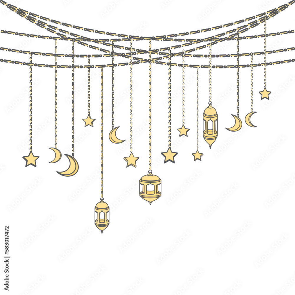Ramadan Lantern Light Chain Decoration Curtain Lamp Ramadan Lantern Light Chain Decoration Curtain Lamp
