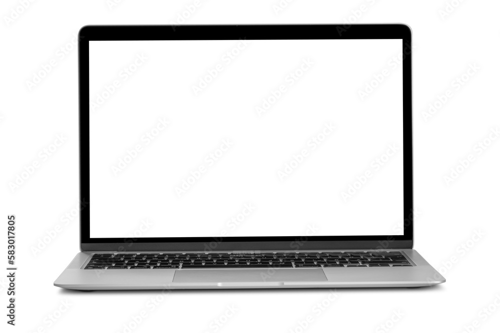 modern laptop computer  isolated on the png background - obrazy, fototapety, plakaty 