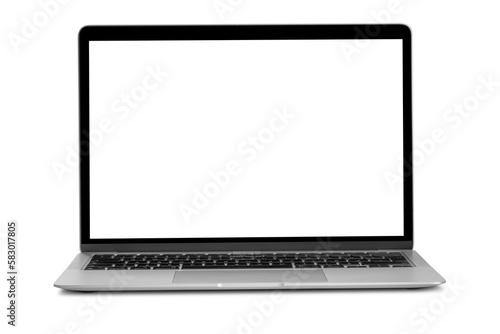modern laptop computer  isolated on the png background photo