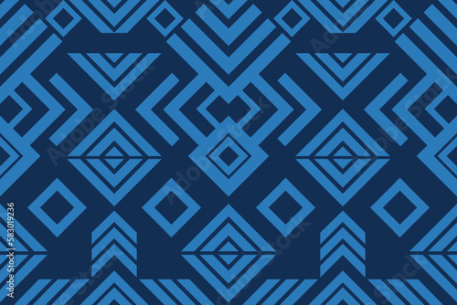 Ethnic fabric pattern Designed from geometric shapes Ethnic Asian style fabric pattern Used for home decoration, carpet work, 