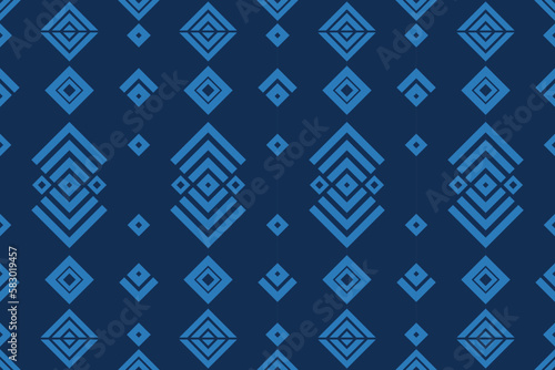 Ethnic fabric pattern Designed from geometric shapes Ethnic Asian style fabric pattern Used for home decoration carpet work
