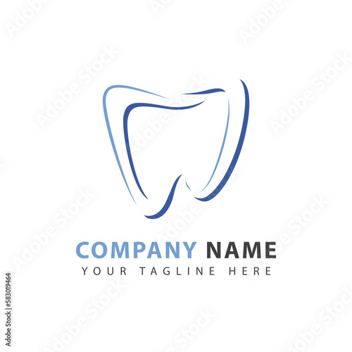 Dental logo design. Keep teeth clean, dental clinic vector sign