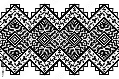 Seamless oriental geometric ethnic pattern for background or wallpaper. Carpet
