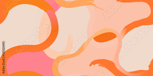 Abstract exotic shapes pattern. Collage contemporary print. Fashionable template for design. 