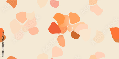 Bright hand drawn blossom flowers print. Modern botanical pattern. Fashionable template for design. 