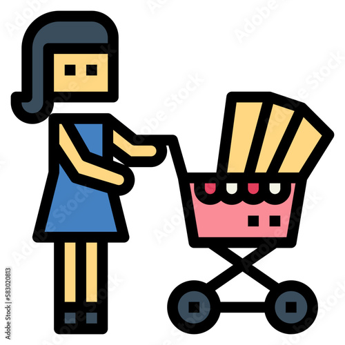 mommy filled outline icon style