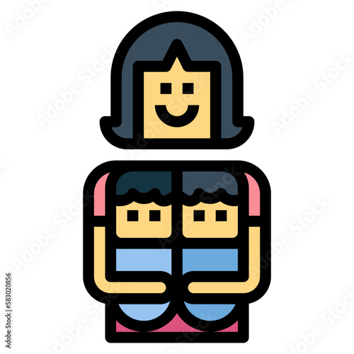 mommy filled outline icon style