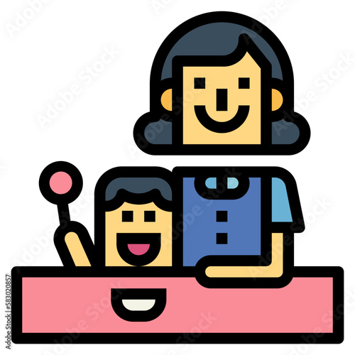 mommy filled outline icon style