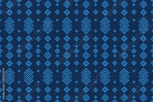 Ethnic fabric pattern Designed from geometric shapes Ethnic Asian style fabric pattern Used for home decoration, carpet work, 