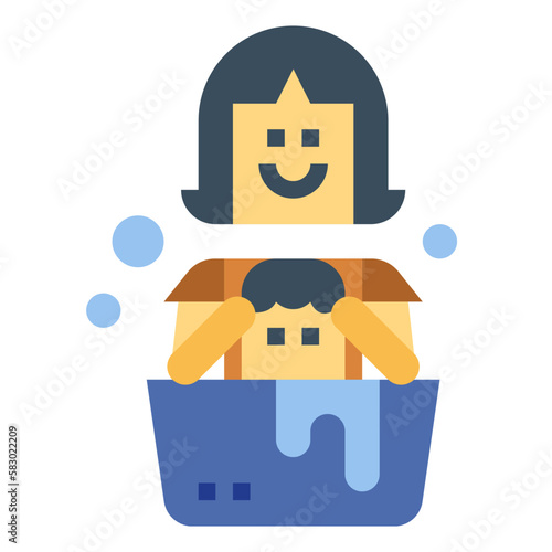 mommy flat icon style