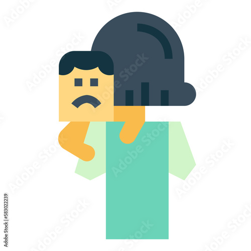 mommy flat icon style